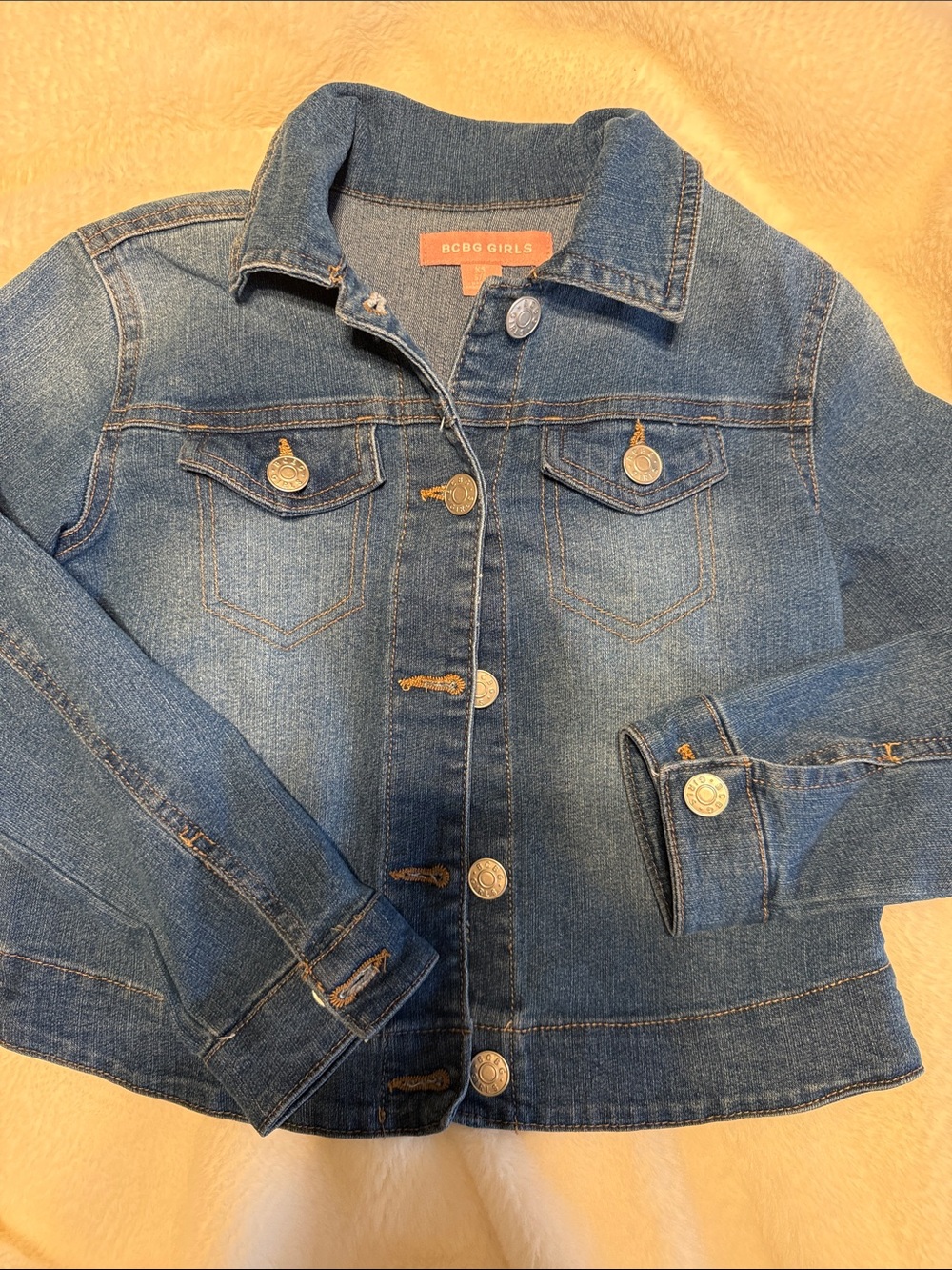 BCBGirls Medium Wash Blue Denim Jacket